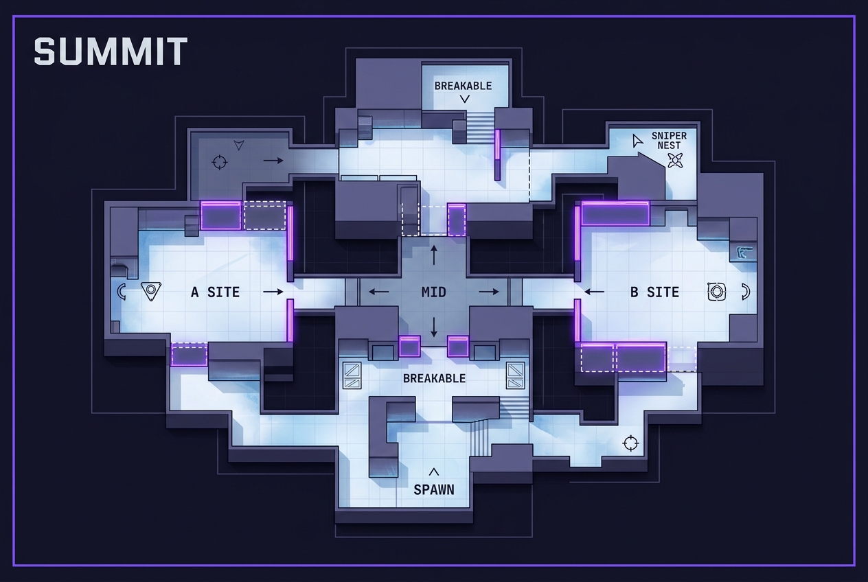 VALORANT Summit map layout overview